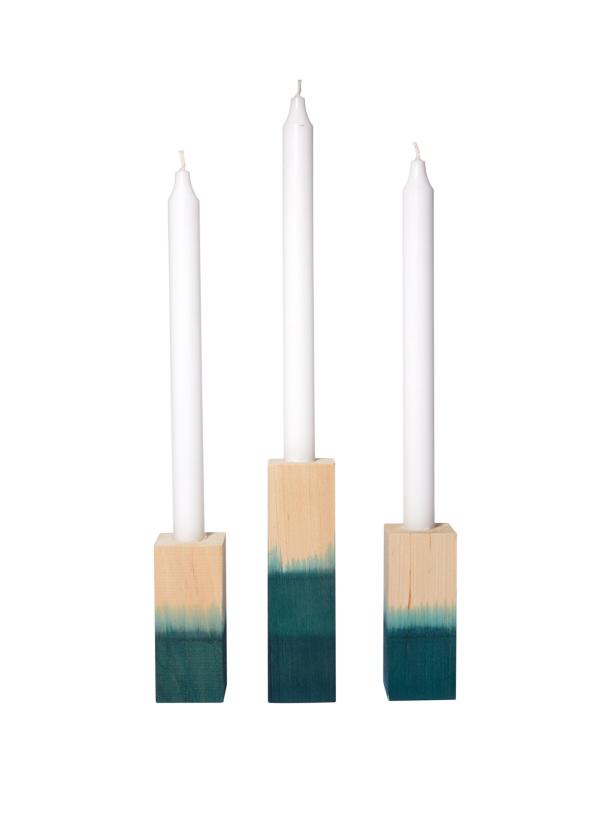 DIY Dyed Candlesticks