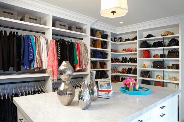 Walk-In Closet With Space for Designer Clothes Walk-In Closet With Space for Designer Clothes