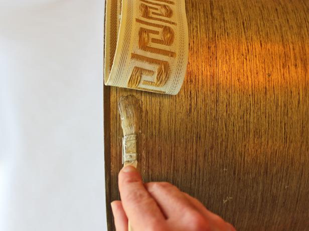 Adding Greek Key Trim to Lampshade Adding Greek Key Trim to Lampshade