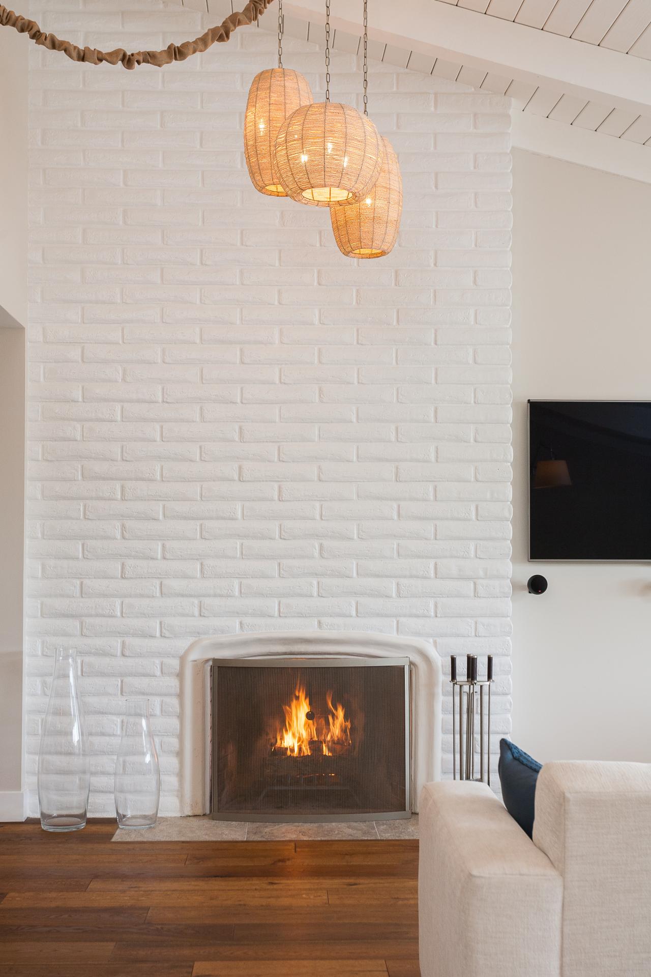 15 Painted Brick Fireplaces HGTV's Decorating & Design Blog
