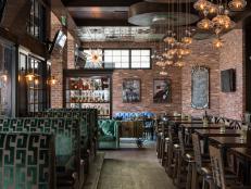 Booths and Pendant Lights at Macallans Public House