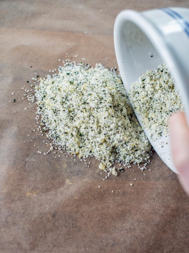 Step 4: Dry SaltDump lemon thyme salt onto parchment paper-lined baking pan or sheet. Spread out with fingers and allow salt to dry for eight hours.