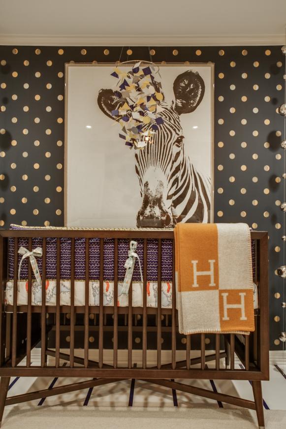 Black Nursery With Polka Dots and Zebra Black Nursery With Polka Dots and Zebra