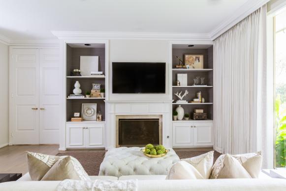 Stylish Bookshelves in Romantic Master Bedroom Stylish Bookshelves in Romantic Master Bedroom