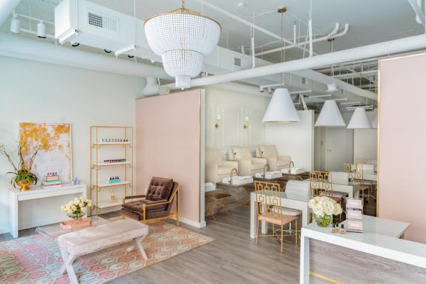 Blush and Cream Midcentury Modern Nail Salon Blush and Cream Midcentury Modern Nail Salon