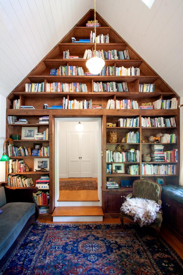 Antique Furniture Meets Boho Accents in Eclectic Library Antique Furniture Meets Boho Accents in Eclectic Library