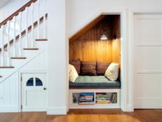 Closet Becomes Cozy Reading Nook
