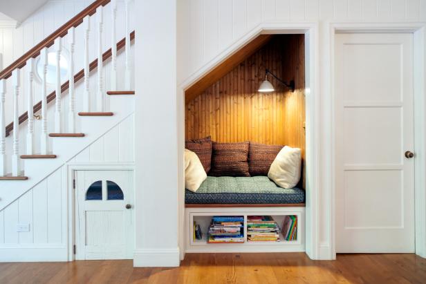 Closet Becomes Cozy Reading Nook Closet Becomes Cozy Reading Nook