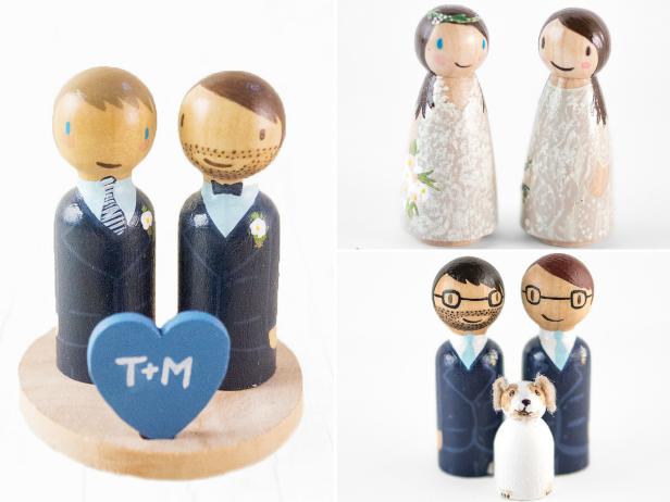 Peg People Cake Toppers Peg People Cake Toppers