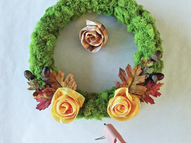Ribbon Rose Fall Wreath Ribbon Rose Fall Wreath