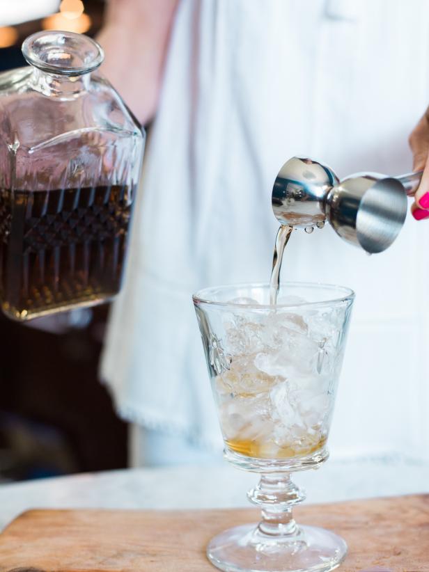 Step 2 - Pour Bourbon Over Ice Step 2 - Pour Bourbon Over Ice