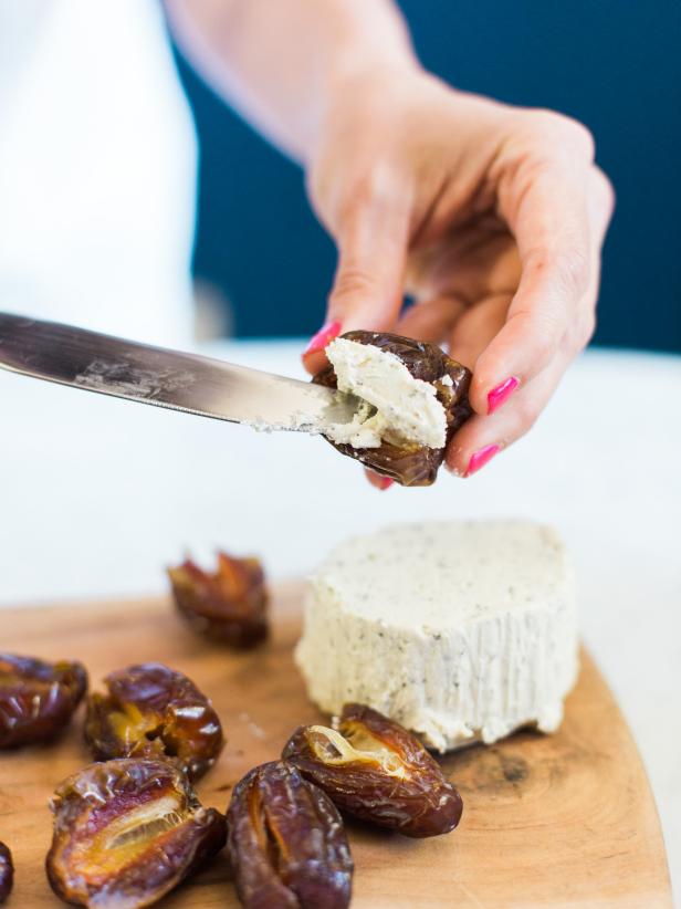 Stuffing Dates With Boursin Cheese Mixture
