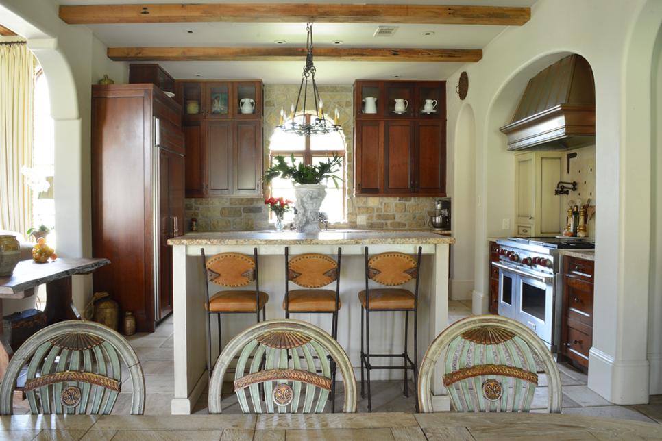 Mediterranean Kitchen With Exposed Beams Mediterranean Kitchen