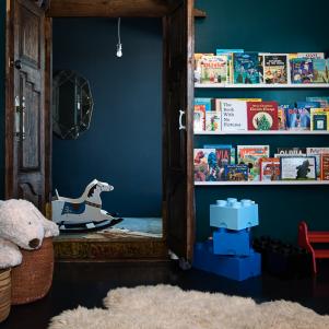 Nursery/Playroom Combination with Bold Color Palette