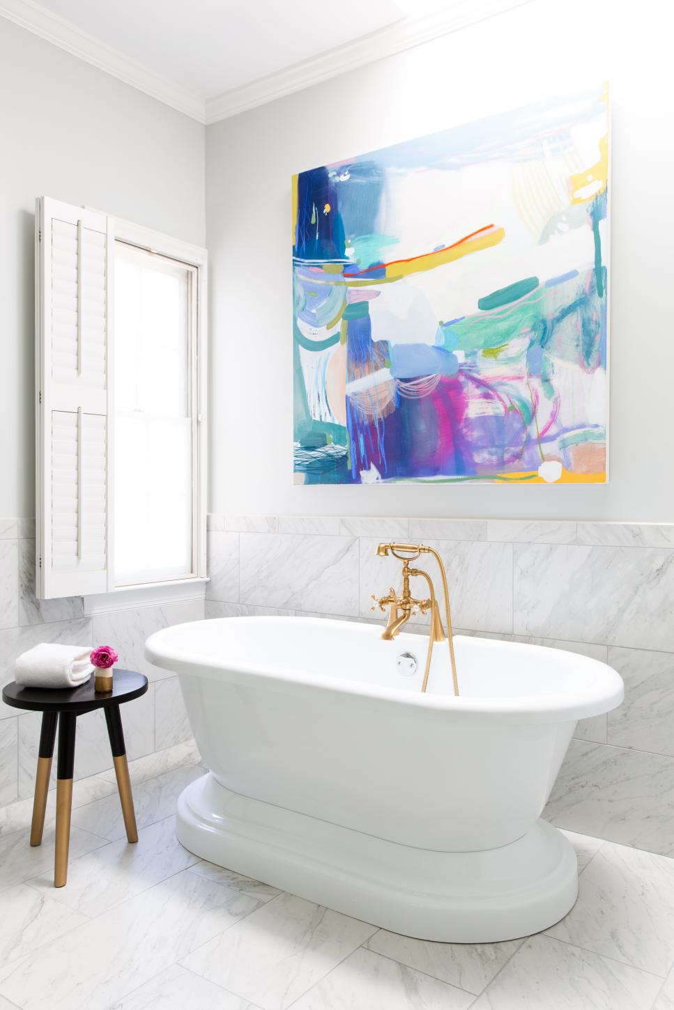 Soaking Tub and Colorful Art Tub and Colorful Art