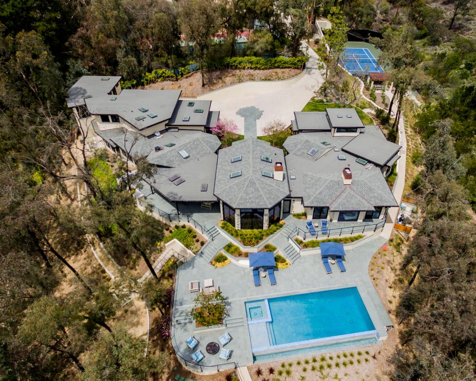 Expansive California Estate is a Beautiful Retreat California Estate With Backyard Pool, Tennis Court