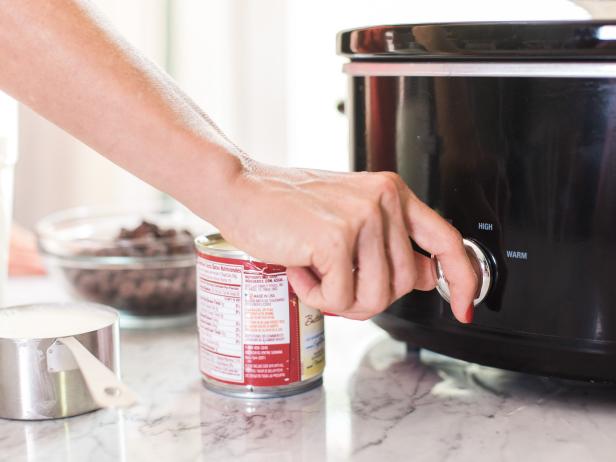 Step 1 - Combine Ingredients in Crock PotSet slow cooker to the low or warm setting. Combine all ingredients for hot chocolate into the slow cooker and stir together.