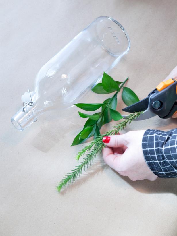 Greenery In a Bottle Candle Holder Greenery In a Bottle Candle Holder