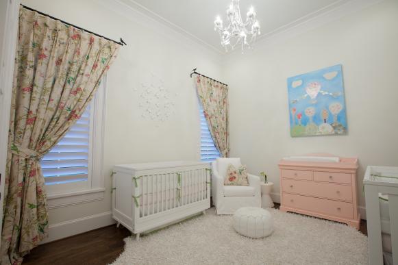 Shabby Chic Nursery With Pink Dresser Shabby Chic Nursery With Pink Dresser