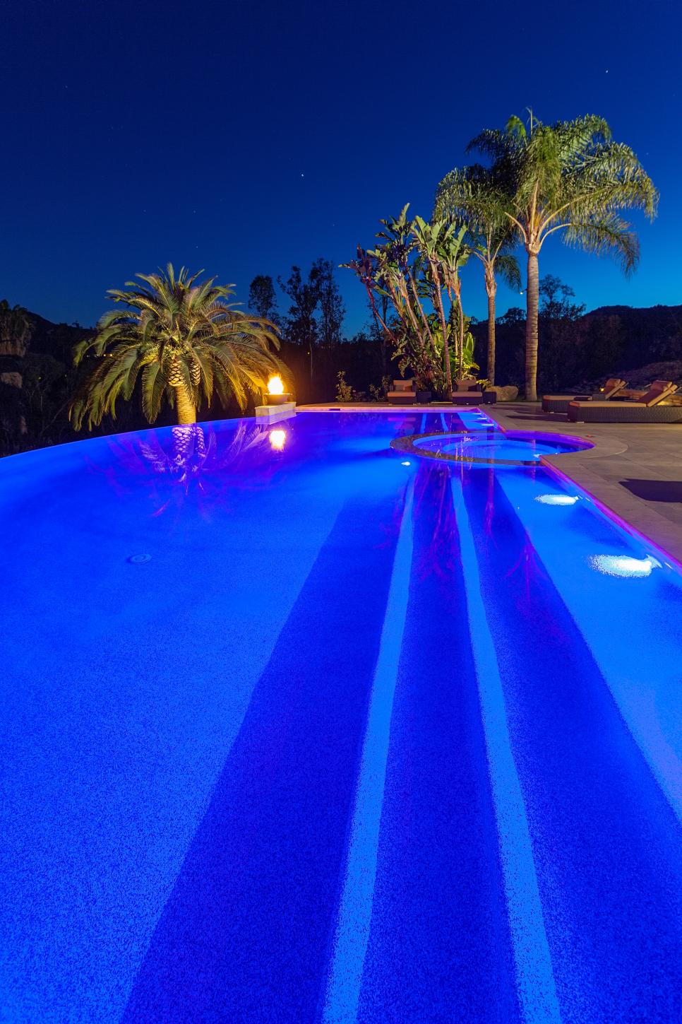 Contemporary California Infinity Pool Contemporary California Pool With Hot Tub