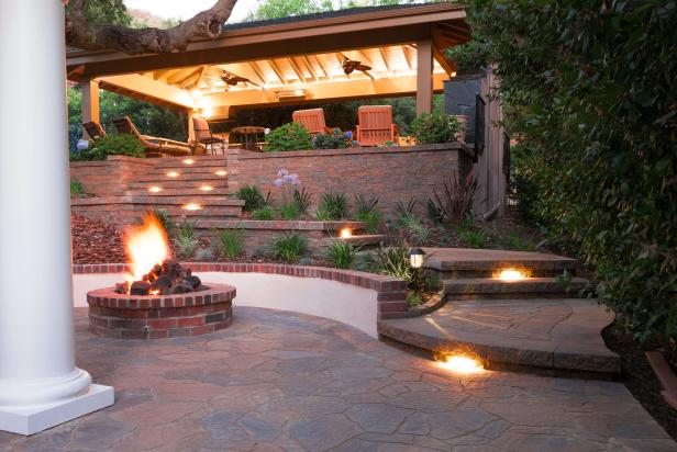 Fire pit and outdoor patio