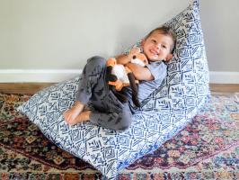 Make a Bean Bag Chair Filled With Stuffed Animals