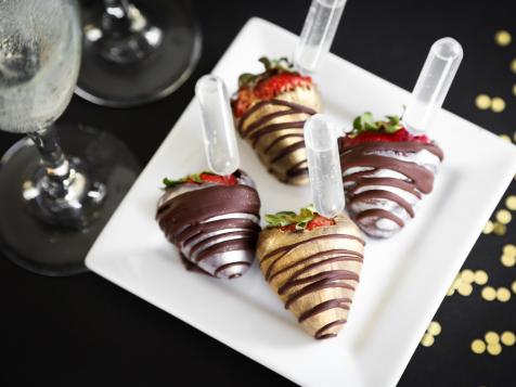Tipsy, Glitzy Chocolate-Covered Strawberries