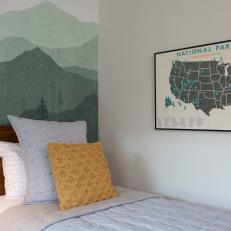Rustic Neutral Kid's Room with Nation Park Wall Art 