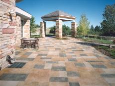 Colorful Stained Concrete Patio