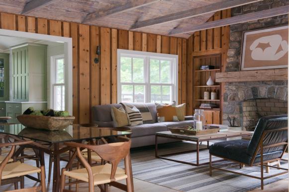 Rustic Farmhouse Living Room Features Modern Furnishings Rustic Farmhouse Living Room Features Modern Furnishings