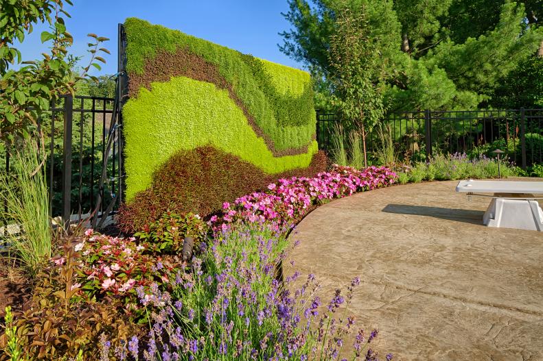 Striped Greenery Wall