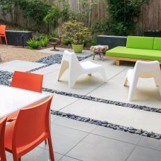 Bright Colors and Mixed Textures Add Life to Backyard Oasis