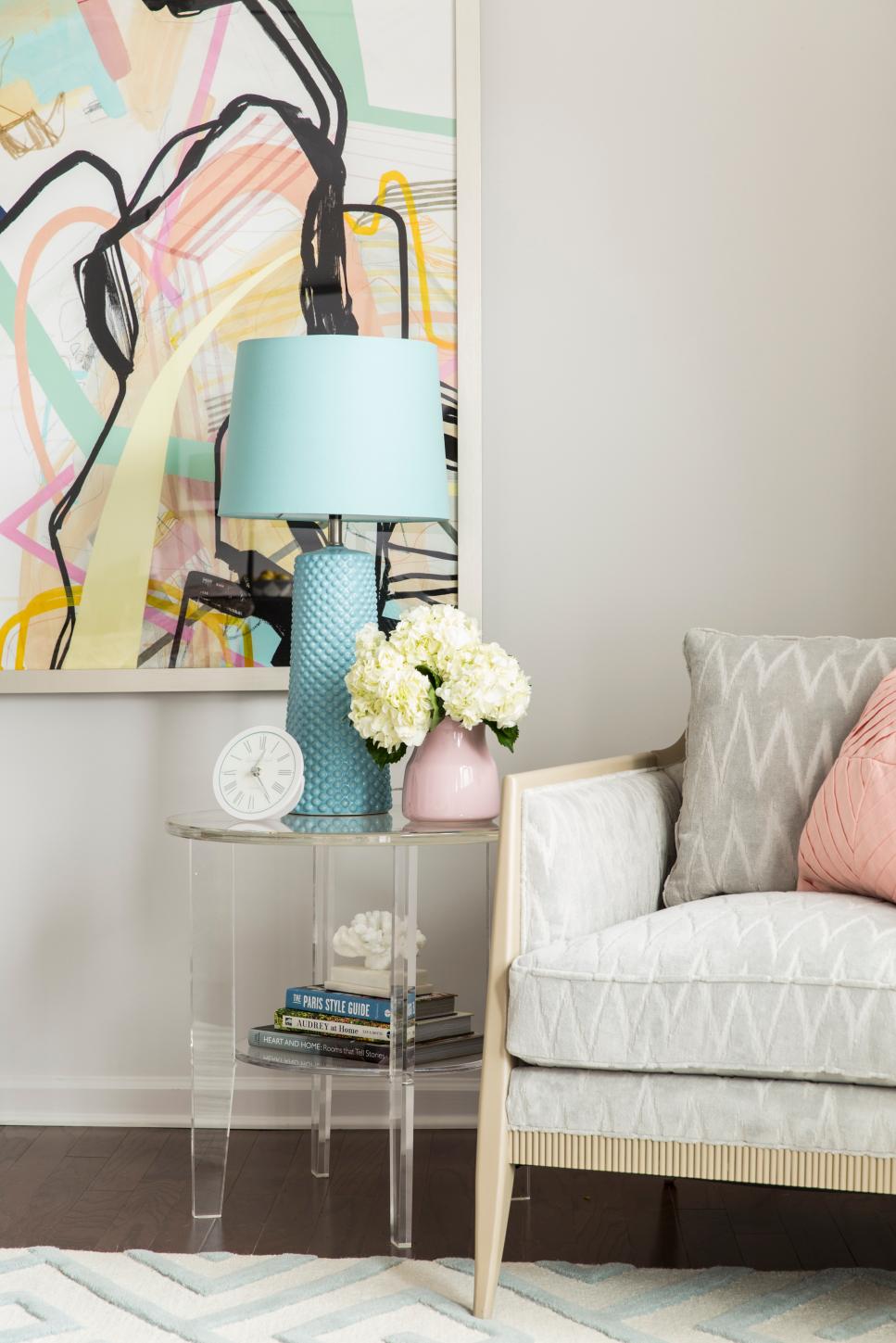 Artwork, Blue Lamp and Armchair Artwork, Lamp and Armchair