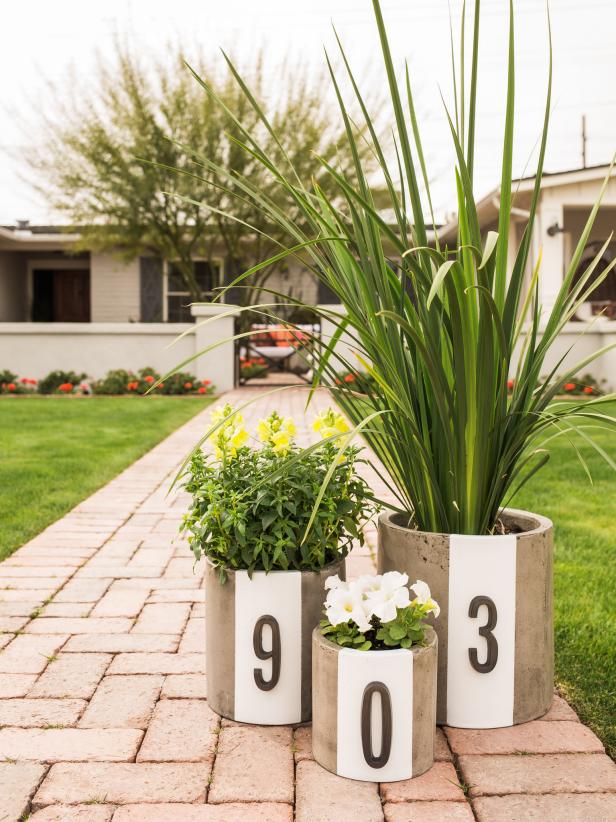 DIY Address Number Planters DIY Address Number Planters