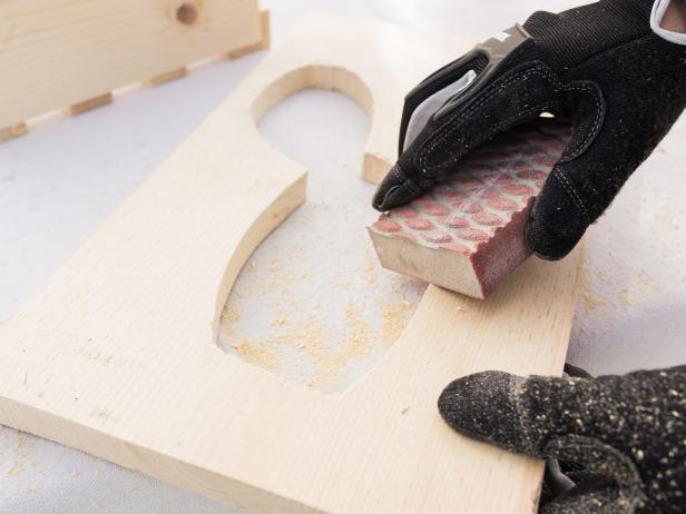 Step 5- Cut and SandOnce cut out, gently sand any rough edges with a fine grit paper or block