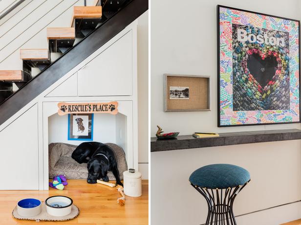 Floating Staircase Includes Alcove With Built-In Storage Floating Staircase Includes Alcove With Built-In Storage