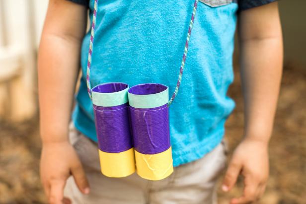 These colorful, easy to make binoculars will have kids on the look-out for fun and adventure 24-7.