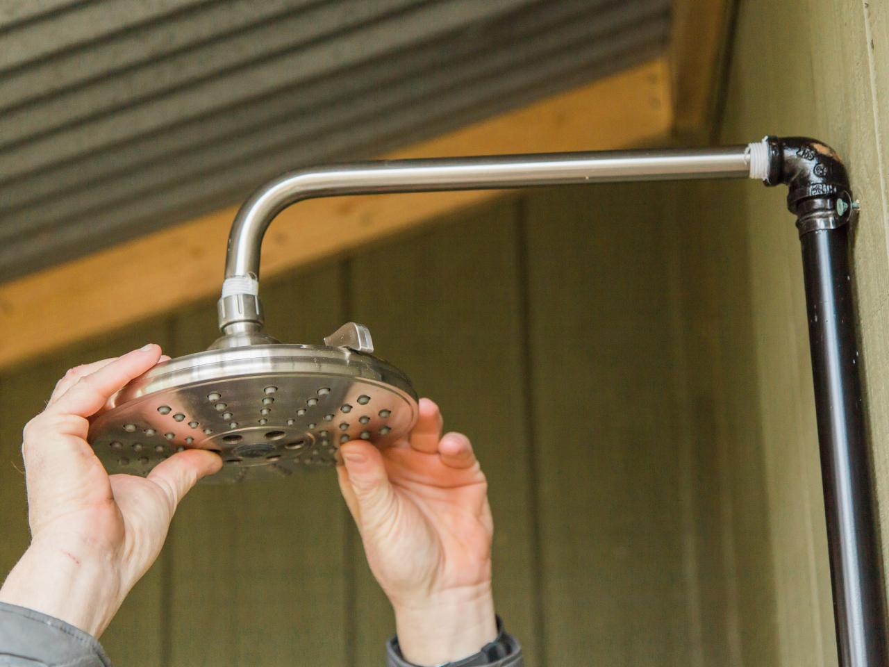 How to Install an Outdoor Shower howtos DIY