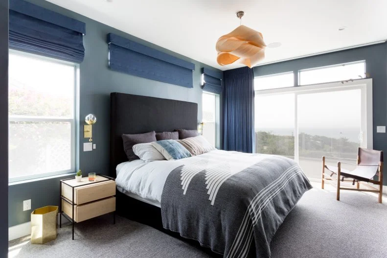 Contemporary Navy Bedroom