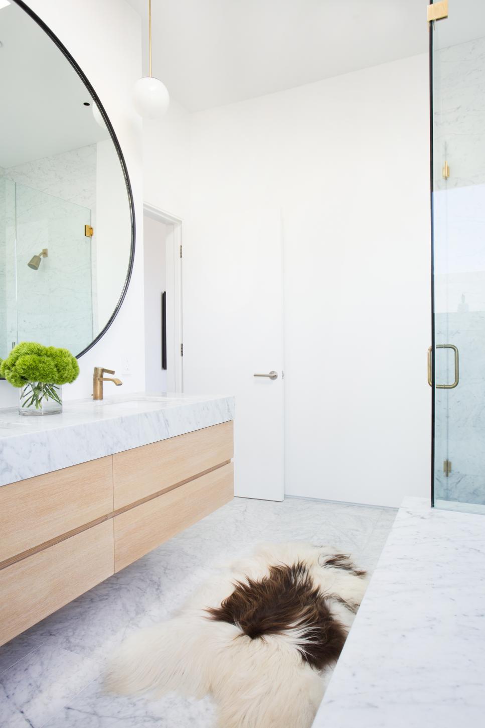 Floating Vanity in Contemporary Bathroom Contemporary Bathroom With Floating Vanity