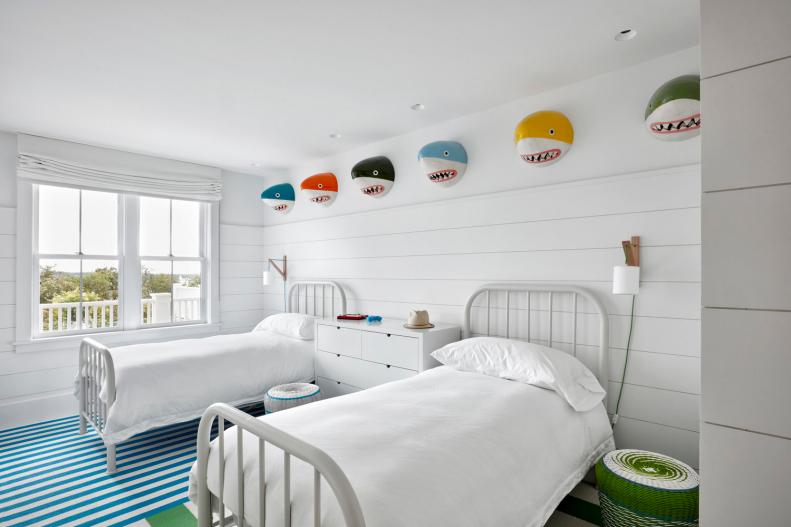 Kid's Room With Colorful Sharks