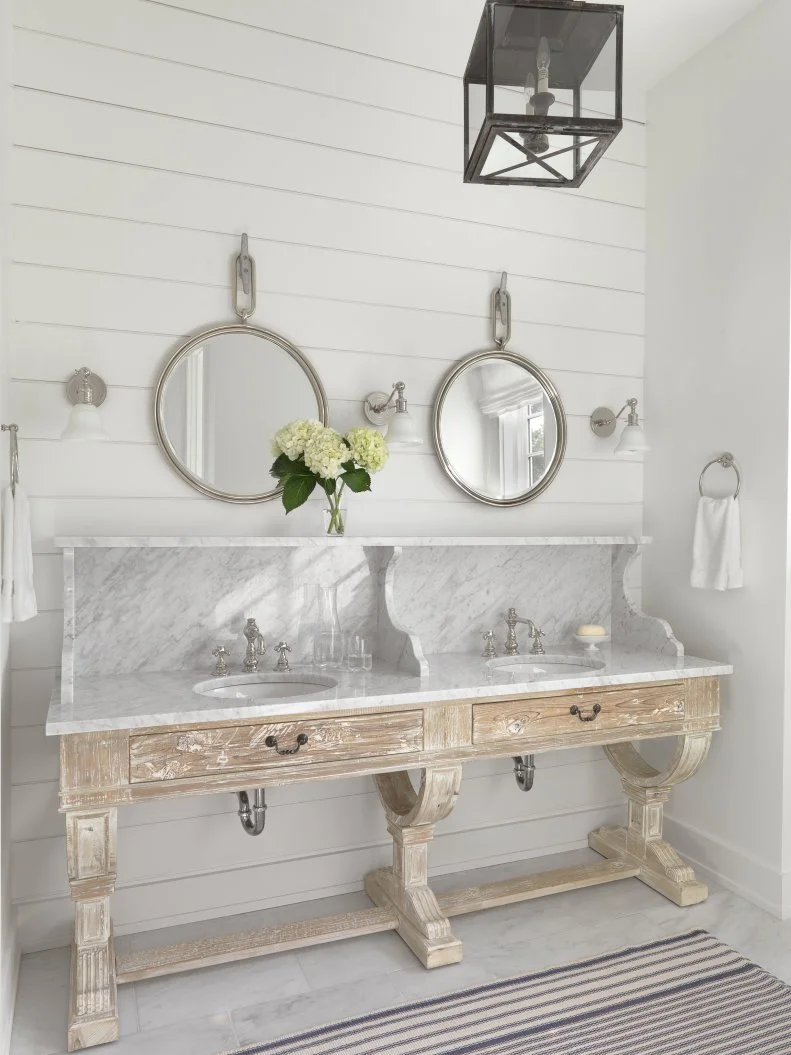 Bathroom With Vintage Vanity