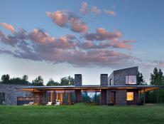 Modern Ranch Home and Sky