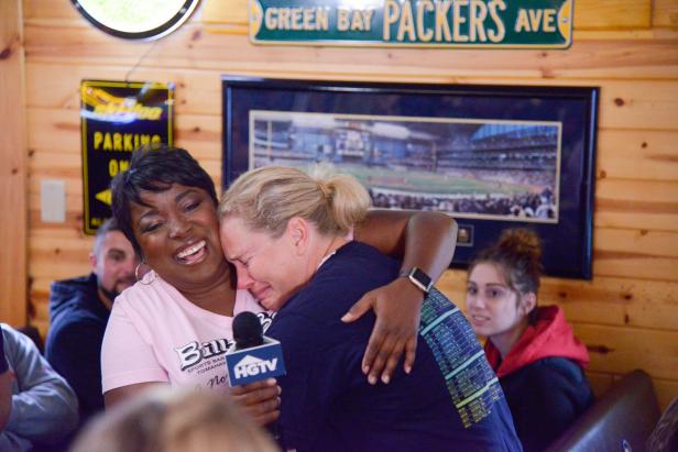 Tiffany Brooks, host and designer of HGTV Smart Home 2017 surprises the grand prize winner.