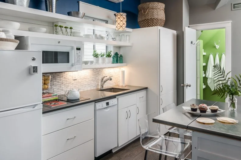 Small Kitchen With Open Shelving