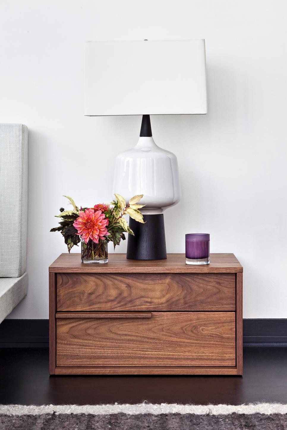 Nightstand and Table Lamp Nightstand and Lamp