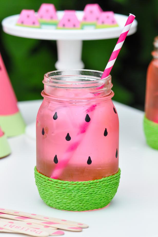 Washing up isn’t anyone’s favorite part of throwing a party. With these cute watermelon-themed glasses from Kara’s Party Ideas, that’s one less glass you have to clean, and your guests leave with a clever favor. 
