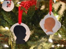 Silhouette Features on a Baby Ornament