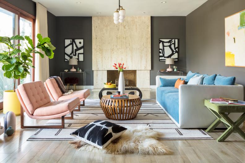 Eclectic-Midcentury Modern Design with Symmetry