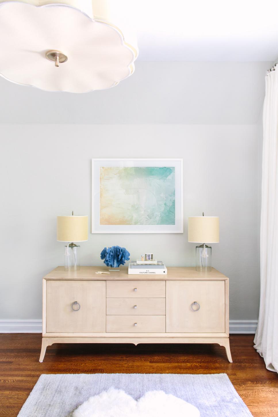 Wood Cabinet and Blue Art Cabinet and Blue Art